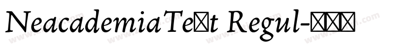 NeacademiaText Regul字体转换 NeacademiaText Regul字体转换